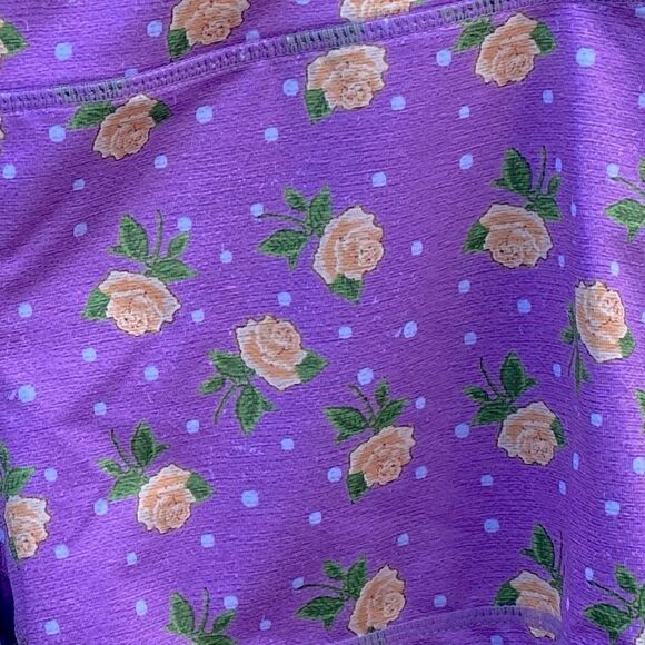 IAB MFG I Am Becoming Purple Floral Print 3-Inch No Ride Shorts Size L/10 EUC! - Picture 4 of 4
